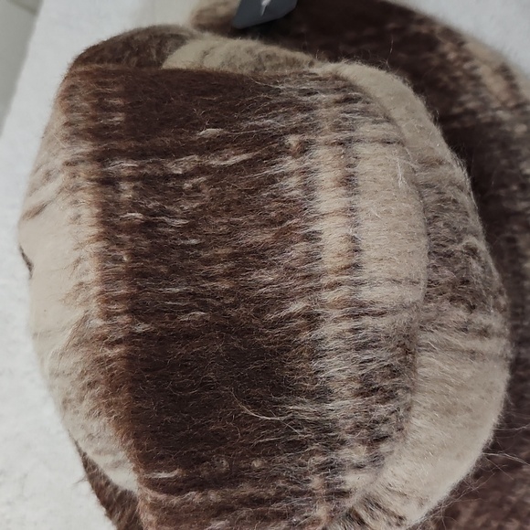 New Melrose & Market Plaid Eyelash Bucket Hat Rust Combo One Size - Picture 12 of 13